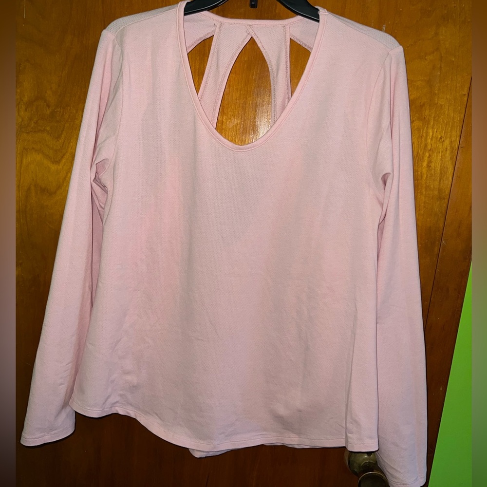 Under Armour size L light pink workout shirt